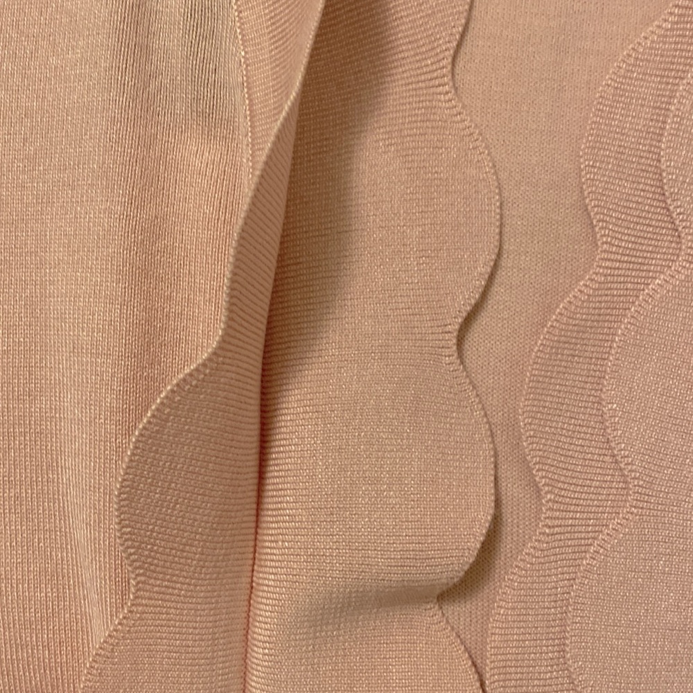 Light pink knitted Cropped Cardigan Knit Shrug, L - Picture 4 of 5